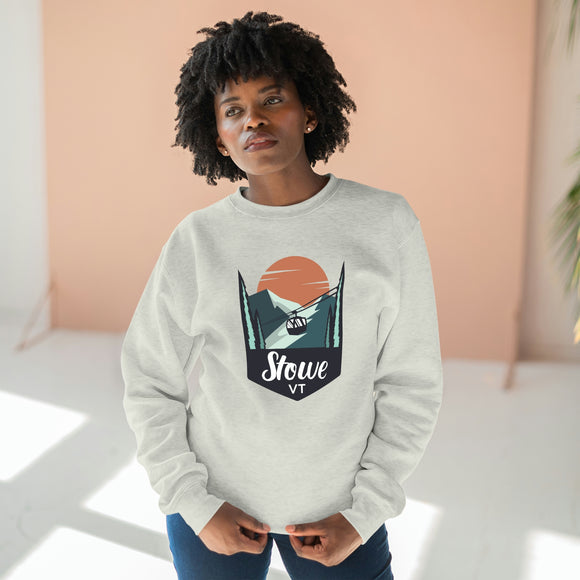 Premium Stowe, Vermont Crewneck Sweatshirt - Retro Unisex Sweatshirt