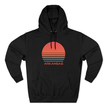 Buy black Premium Arkansas Hoodie - Retro 80s Unisex Sweatshirt