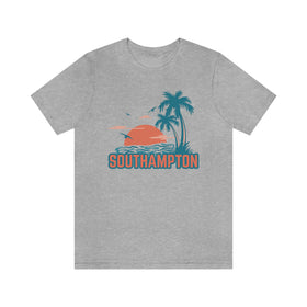 Southampton, New York T-Shirt - Retro Palm Tree & Beach Unisex Southampton Shirt