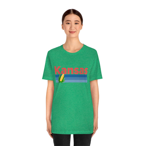 Kansas T-Shirt - Retro Corn Unisex Kansas Shirt