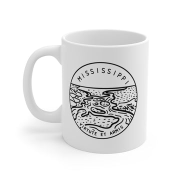 Mississippi Mug - State Design White Ceramic Mississippi Mug (11oz & 15oz) - 0