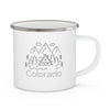 Colorado Camp Mug - Retro Enamel Camping Colorado Mug
