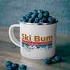 Ski Bum Camp Mug - Mountain Sunset Enamel Campfire Ski Bum Mug