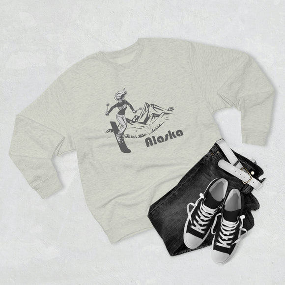 Premium Alaska Crewneck Sweatshirt - Retro Unisex Sweatshirt