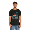 Del Mar, California T-Shirt - Retro Palm Tree & Beach Unisex Del Mar Shirt-28