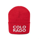 Colorado Beanie - Adult Embroidered Two Line Colorado Knit Hat-22