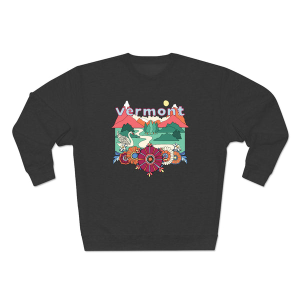 Premium Vermont Crewneck Sweatshirt - Retro Unisex Sweatshirt