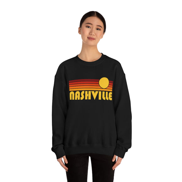 Nashville, Tennessee Sweatshirt - Retro Sunset Unisex