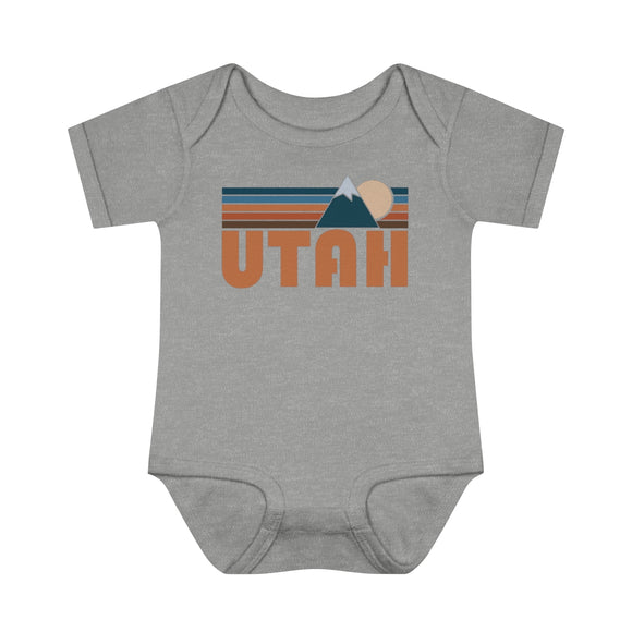 Utah Baby Bodysuit - Retro Mountain Utah Baby Bodysuit