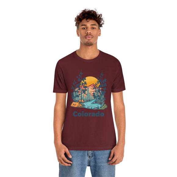 Colorado T-Shirt - Mountain Illustration Unisex Colorado Shirt