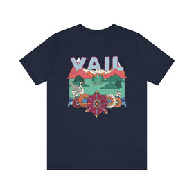Vail T-Shirt - Retro Mountain / Hippie Style Vail, Colorado Shirt
