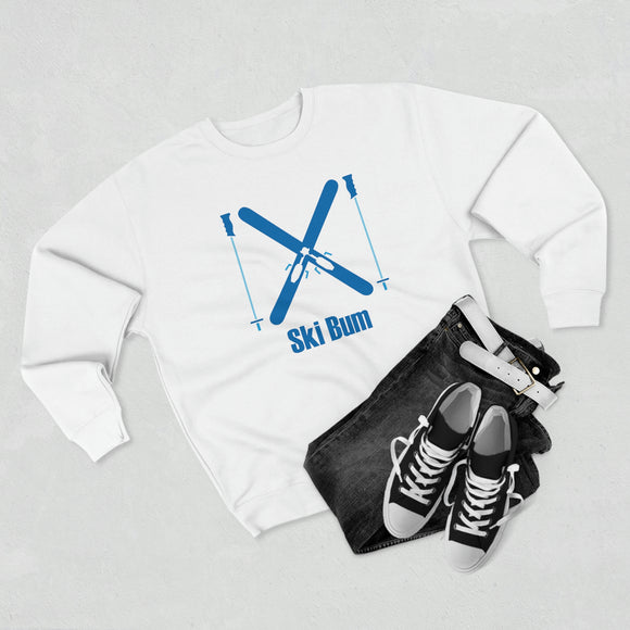 Premium Ski Bum Crewneck Sweatshirt - Retro Unisex Sweatshirt