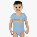 Portland Baby Bodysuit - Retro Sun Portland, Oregon Baby Bodysuit-2