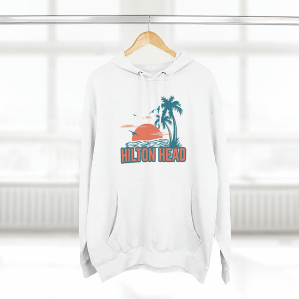 Premium Hilton Head, South Carolina Hoodie - Palm Tree Unisex Sweatshirt