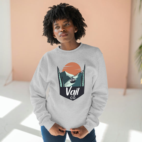 Premium Vail, Colorado Crewneck Sweatshirt - Retro Unisex Sweatshirt