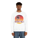 Beverly Hills, California Sweatshirt - Unisex Retro Palm Tree Crewneck Beverly Hills Sweatshirt-4