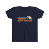 North Carolina Youth T-Shirt - Retro Mountain North Carolina Kid's TShirt