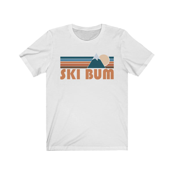 Ski Bum T-Shirt - Retro Mountain Adult Unisex Ski Bum T Shirt