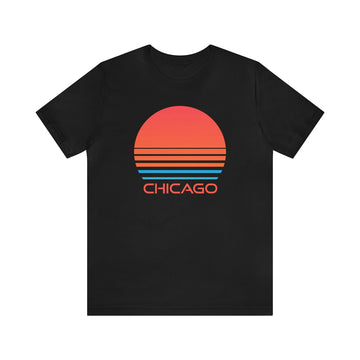 Buy black Chicago, Illinois T-Shirt - Retro 80s Unisex Chicago Shirt