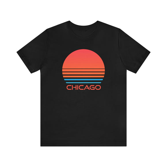 Chicago, Illinois T-Shirt - Retro 80s Unisex Chicago Shirt