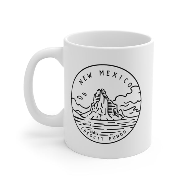 New Mexico Mug - State Design White Ceramic New Mexico Mug (11oz & 15oz)