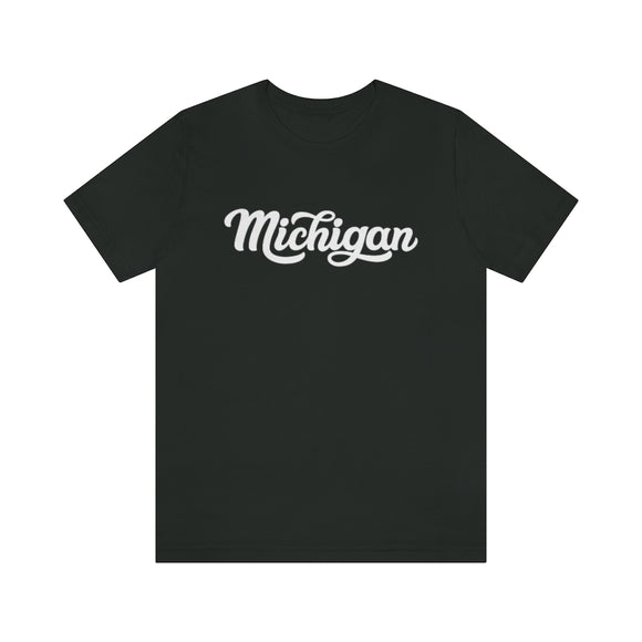 Michigan T-Shirt - Hand Lettered Unisex Michigan Shirt
