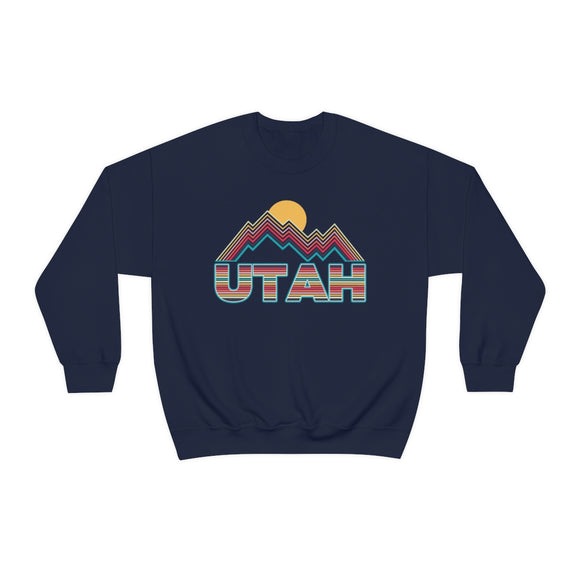 Utah Sweatshirt Mountain - Retro Unisex Mountain