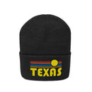Texas Beanie - Adult Embroidered Retro Sunset Texas Knit Hat-10