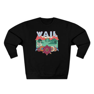 Buy black Premium Vail, Colorado Crewneck Sweatshirt - Retro Unisex Sweatshirt