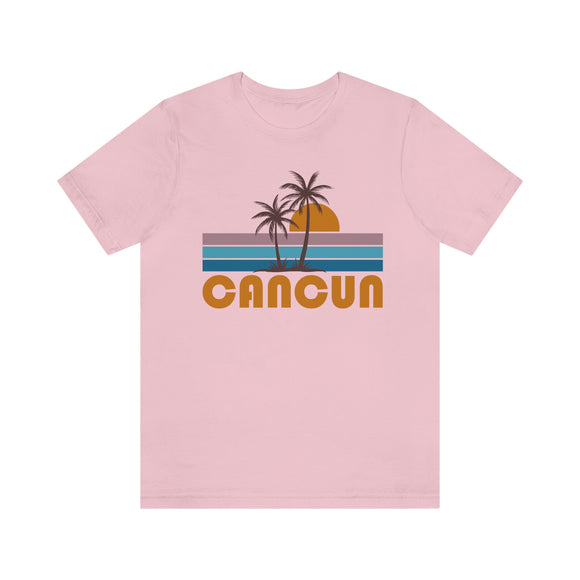 Cancun, Mexico T-Shirt - Retro Palm Tree Unisex Cancun Shirt