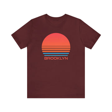 Buy maroon Brooklyn, New York T-Shirt - Retro 80s Unisex Brooklyn Shirt