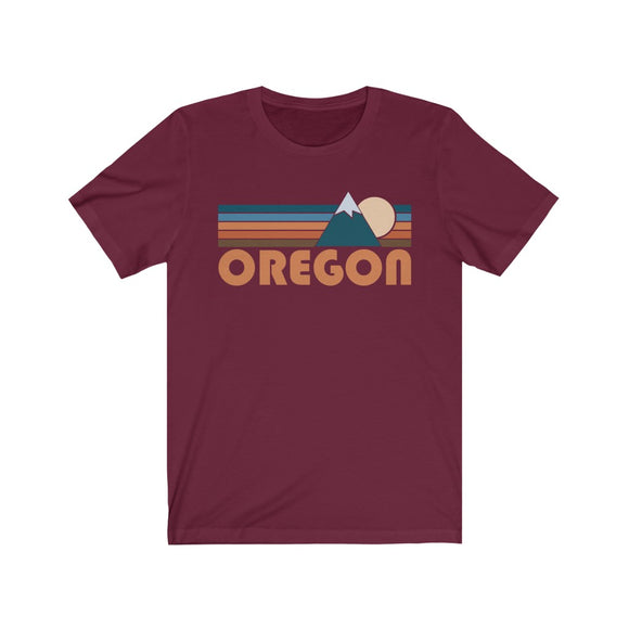 Oregon T-Shirt - Retro Mountain Adult Unisex Oregon T Shirt