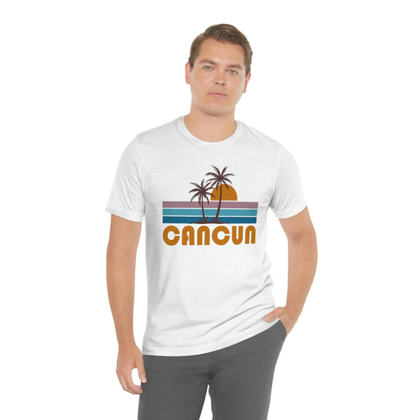 Cancun, Mexico T-Shirt - Retro Palm Tree Unisex Cancun Shirt