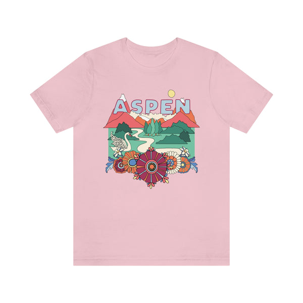 Aspen Shirt, Colorado Retro T-Shirt, Hippie Style Colorado tee, Aspen Mountain Shirt