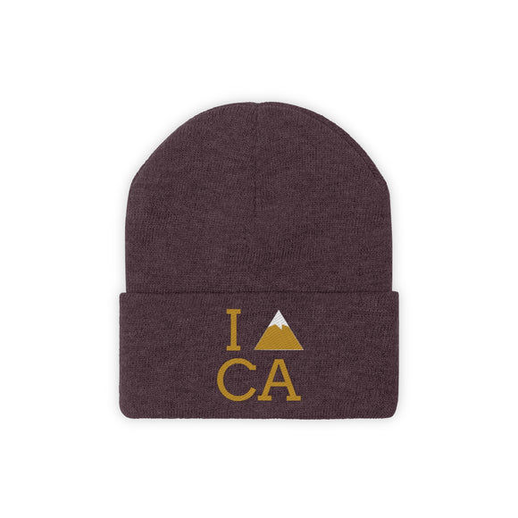 California Knit Beanie - Adult Embroidered I Heart / Love California Knit Hat