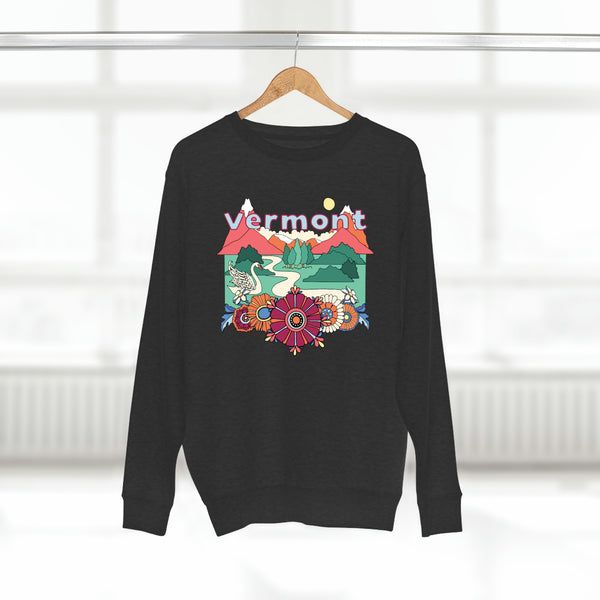 Premium Vermont Crewneck Sweatshirt - Retro Unisex Sweatshirt