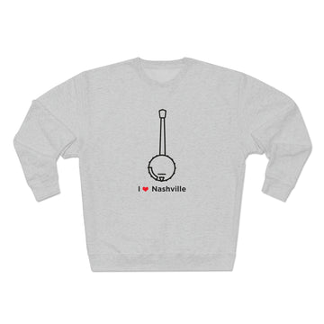 Buy heather-grey Premium Nashville, Tennessee Crewneck Sweatshirt - Retro Unisex Sweatshirt