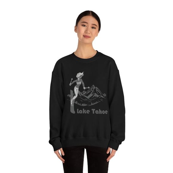 Lake Tahoe, California Sweatshirt - Vintage Style Ski Unisex