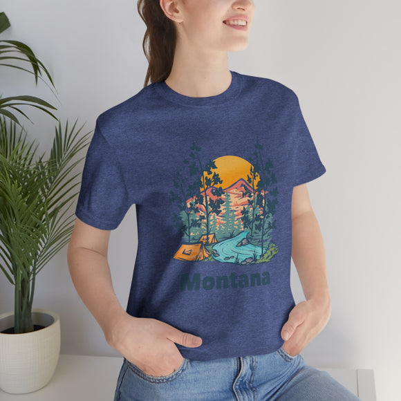 Montana T-Shirt - Mountain Illustration Unisex Montana Shirt