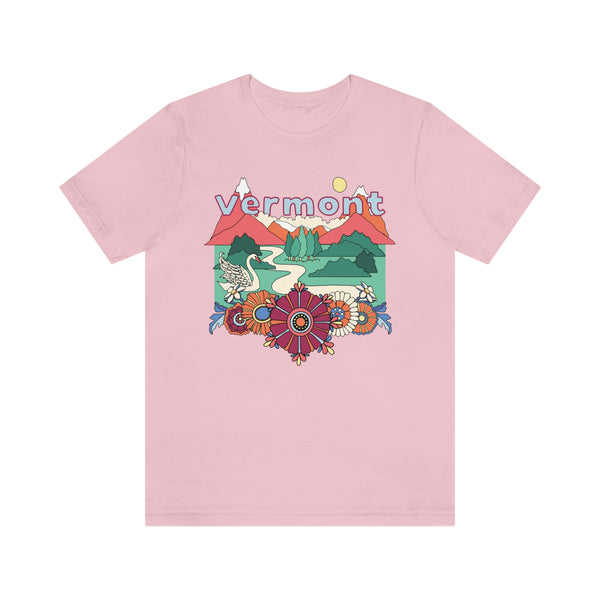 Vermont Shirt, Vermont Retro T-Shirt, Hippie Style Vermont tee, Vermont Mountain Shirt