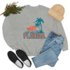 Florida Sweatshirt - Unisex Retro Palm Tree Florida Crewneck Sweatshirt