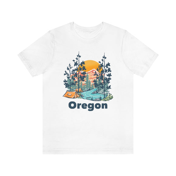 Oregon T-Shirt - Mountain Illustration Unisex Oregon Shirt