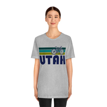 Utah T-Shirt - Retro Mountain Bike Adult Unisex Utah T Shirt - 0