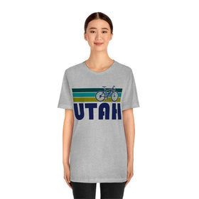 Utah T-Shirt - Retro Mountain Bike Adult Unisex Utah T Shirt
