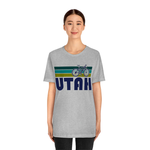 Utah T-Shirt - Retro Mountain Bike Adult Unisex Utah T Shirt