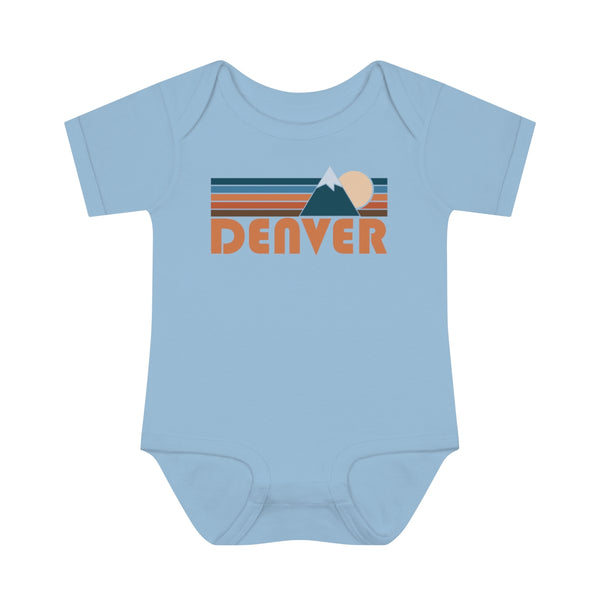 Denver Baby Bodysuit - Retro Mountain Denver, Colorado Baby Bodysuit