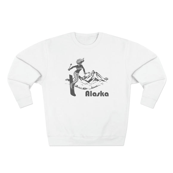 Premium Alaska Crewneck Sweatshirt - Retro Unisex Sweatshirt
