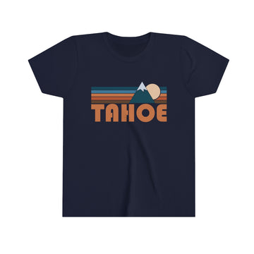 Buy navy Tahoe Youth T-Shirt - Retro Mountain California Kid's TShirt