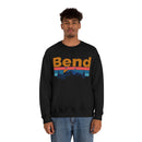 Bend, Oregon Crewneck Sweatshirt - Mountain & Birds Unisex-11