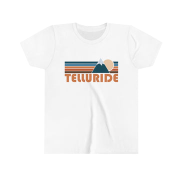 Telluride Youth T-Shirt - Retro Mountain Colorado Kid's TShirt - 0